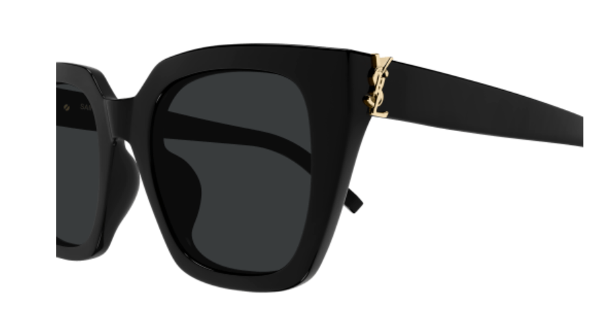 Saint Laurent SL M143/F 001 Black Wide Cat Eye Women's Sunglasses