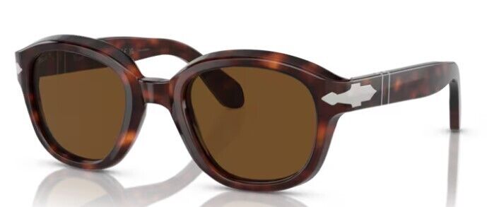 Persol 0PO0060S 24/57 Havana/Brown Polarized Soft Square 52mm Women's Sunglasses