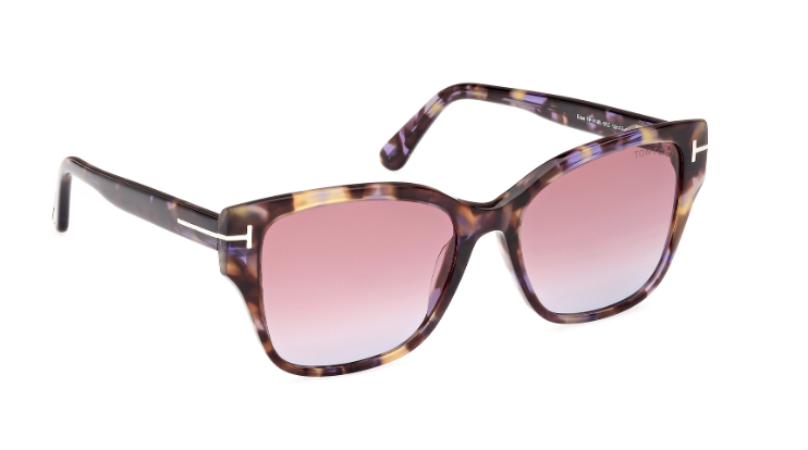 Tom Ford ELSA FT1108 55Z Coloured Havana/Violet Gradient Women's Sunglasses