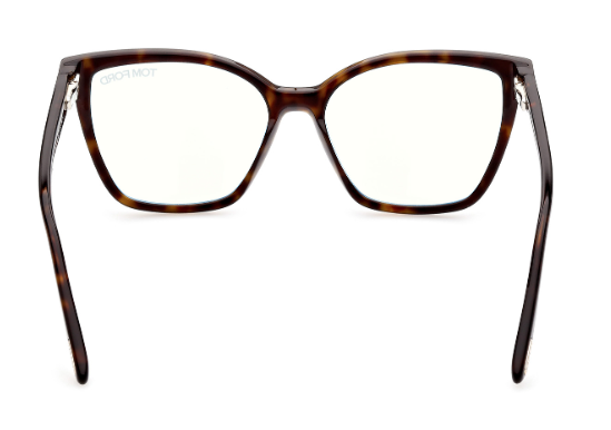 Tom Ford FT5812-B  052 - Dark Havana/ Clear Square Women's Eyeglasses