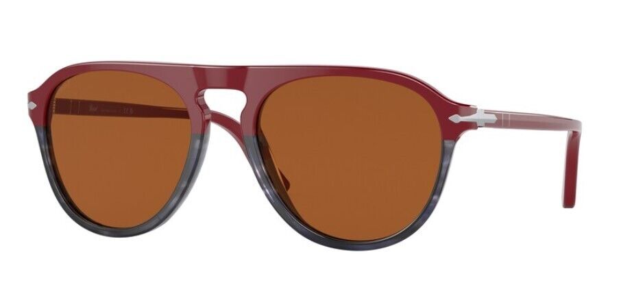 Persol 0PO3302S 117753 Bordeaux-Striped Grey Blue/Brown Unisex Sunglasses