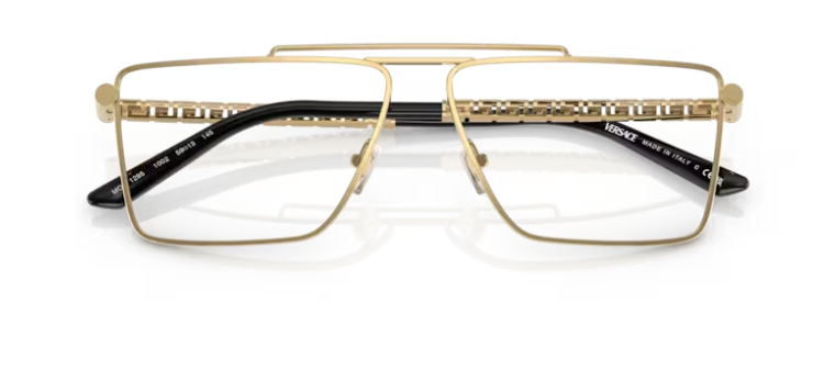 Versace 0VE1295 1002 Gold 57mm Rectangular Men's Eyeglasses