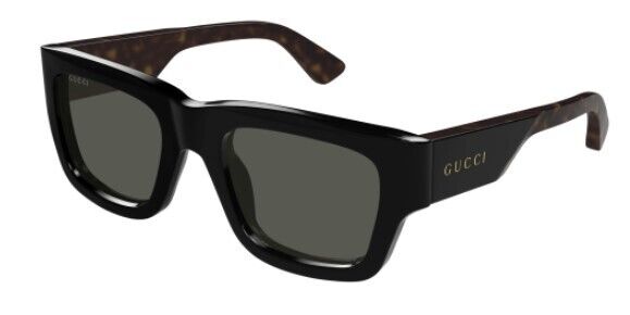 Gucci GG1668S 001 Black/Grey Square Men's Sunglasses