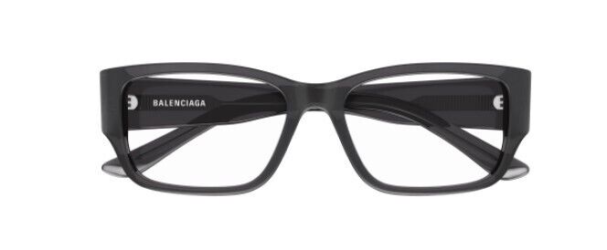 Balenciaga BB0373OK 004 Grey Rectangular Men's Eyeglasses