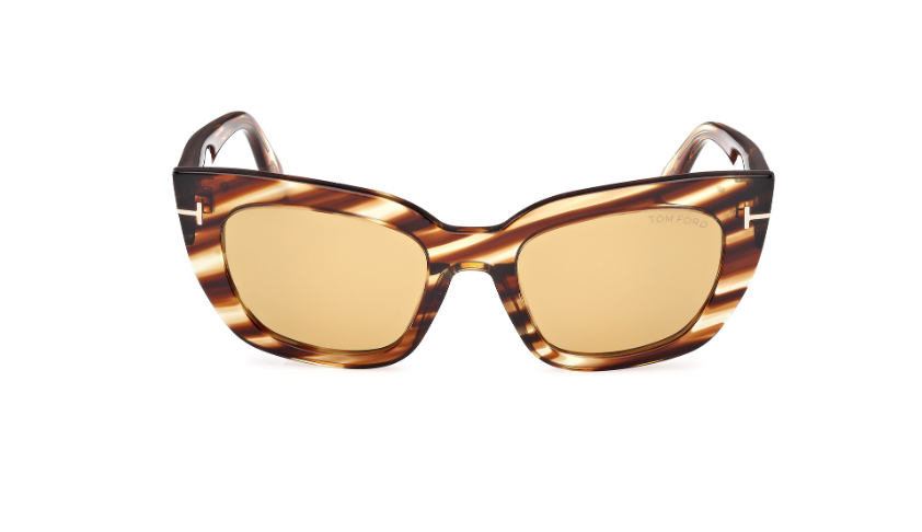 Tom Ford Athena FT1190 53E Blonde Havana/Havana Cat-Eye Women's Sunglasses