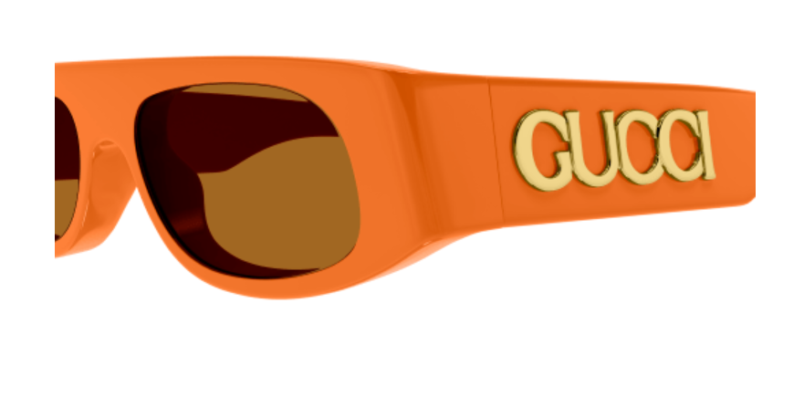 Gucci GG1771S 007 Orange/Brown Rectangular Women's Sunglasses