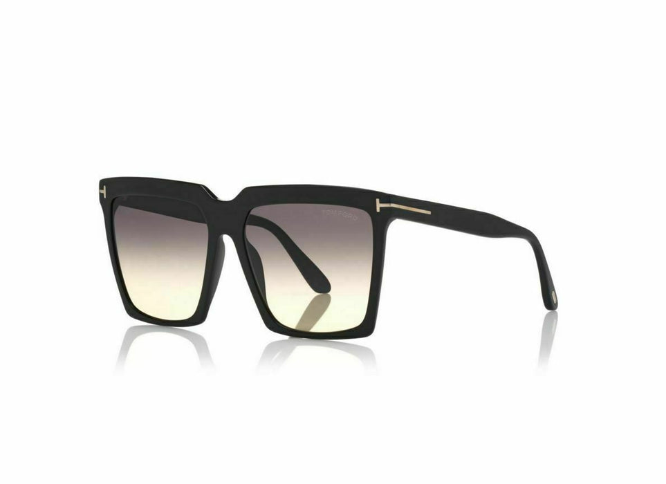 Tom Ford FT0764 SABRINA-02 01B Shiny Black/Smoke Gradient Women's Sunglasses