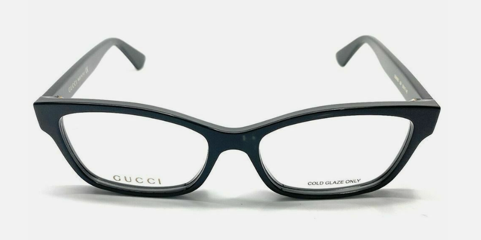 Gucci GG0635O 001 Black Rectangle Women's Eyeglasses.