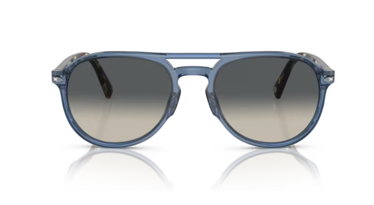 Persol 0PO3235S 120271 Transparent Navy/Grey Gradient Oval 55mm Men's Sunglasses