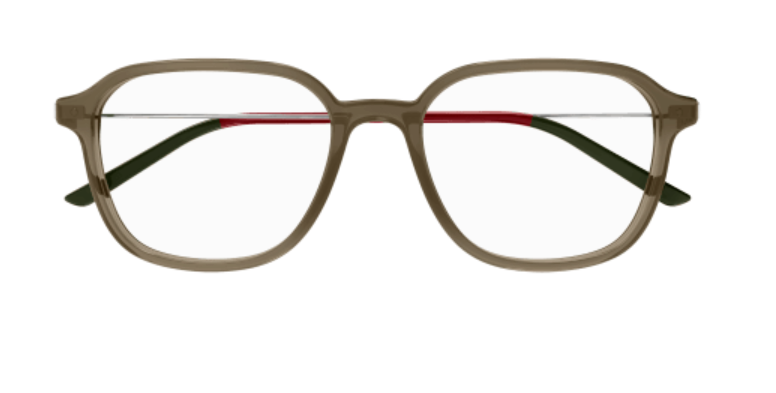 Gucci GG1576O 004 Green/Silver Square Men's Eyeglasses