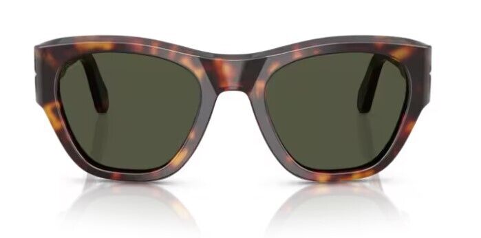 Persol 0PO0054S 24/31 Havana/Green Square Shaped Unisex Sunglasses