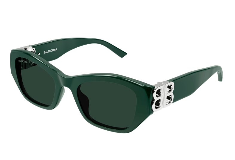 Balenciaga BB0311SK-004 Green Cat-eye Women's Sunglasses