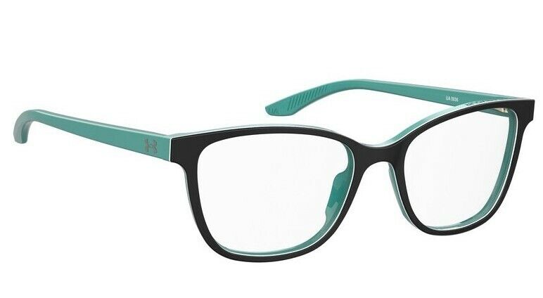 Under Armour Ua 5036 0EL9/00 Black Turquoise Oval Full-Rim Women's Eyeglasses