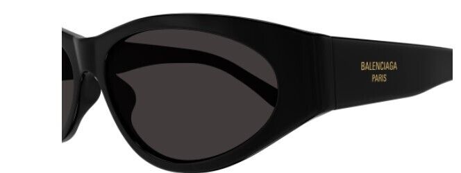 Balenciaga BB0367S 001 Black/Grey Cat-Eye Women's Sunglasses