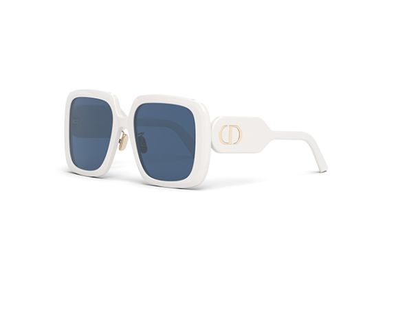 Christian Dior Bobby S2F 95B0 Ivory/Blue Square Women's Sunglasses