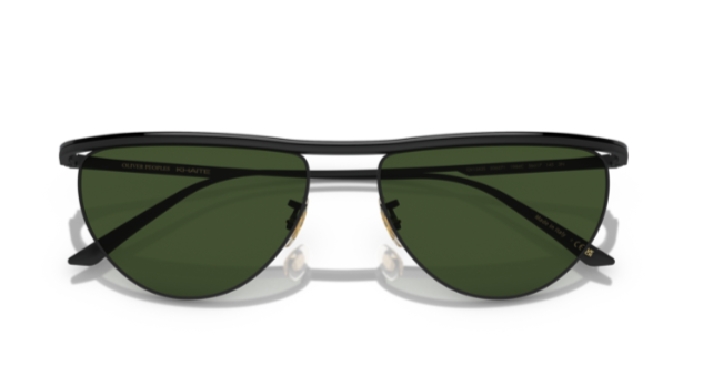 Oliver Peoples 0OV1342S 1984c 506271 Matte Black/Green Oval Women's Sunglasses