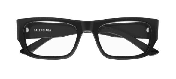 Balenciaga BB0370O 001  Black Rectangular Men's Eyeglasses