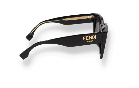 Fendi FE40101I 01A Black /Grey Square Women's Sunglasses