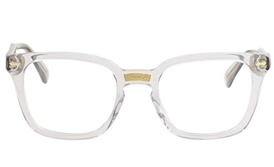 Gucci GG0184O 005 Transparent Grey Square 50 mm Unisex Eyeglasses