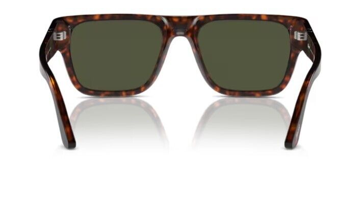 Persol 0PO3348S 24/31 Havana/Green Square 57mm Square Men's Sunglasses