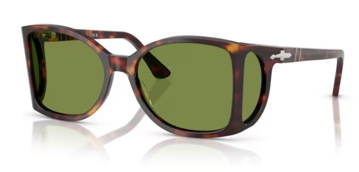 Persol 0PO0005 24/4E Havana/Green Round Shaped Men's Sunglasses