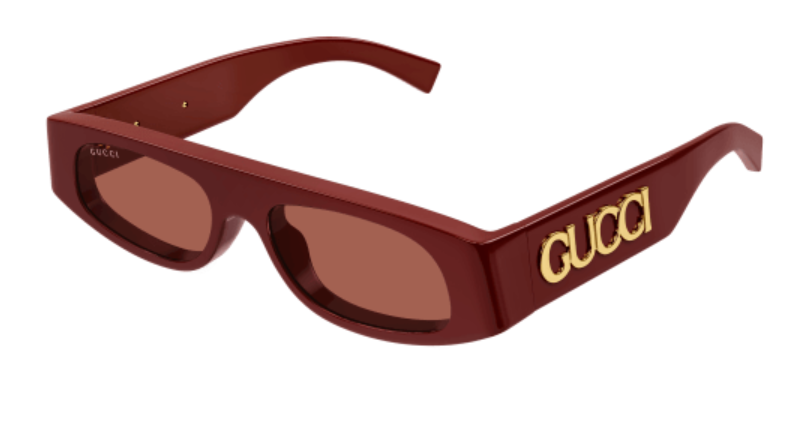 Gucci GG1771S 003 Burgundy/Brown Rectangular Women's Sunglasses