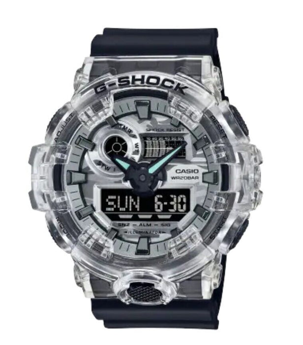 Casio G-Shock Camouflage  Monochromatic translucent Design Watch GA-700SKC-1A