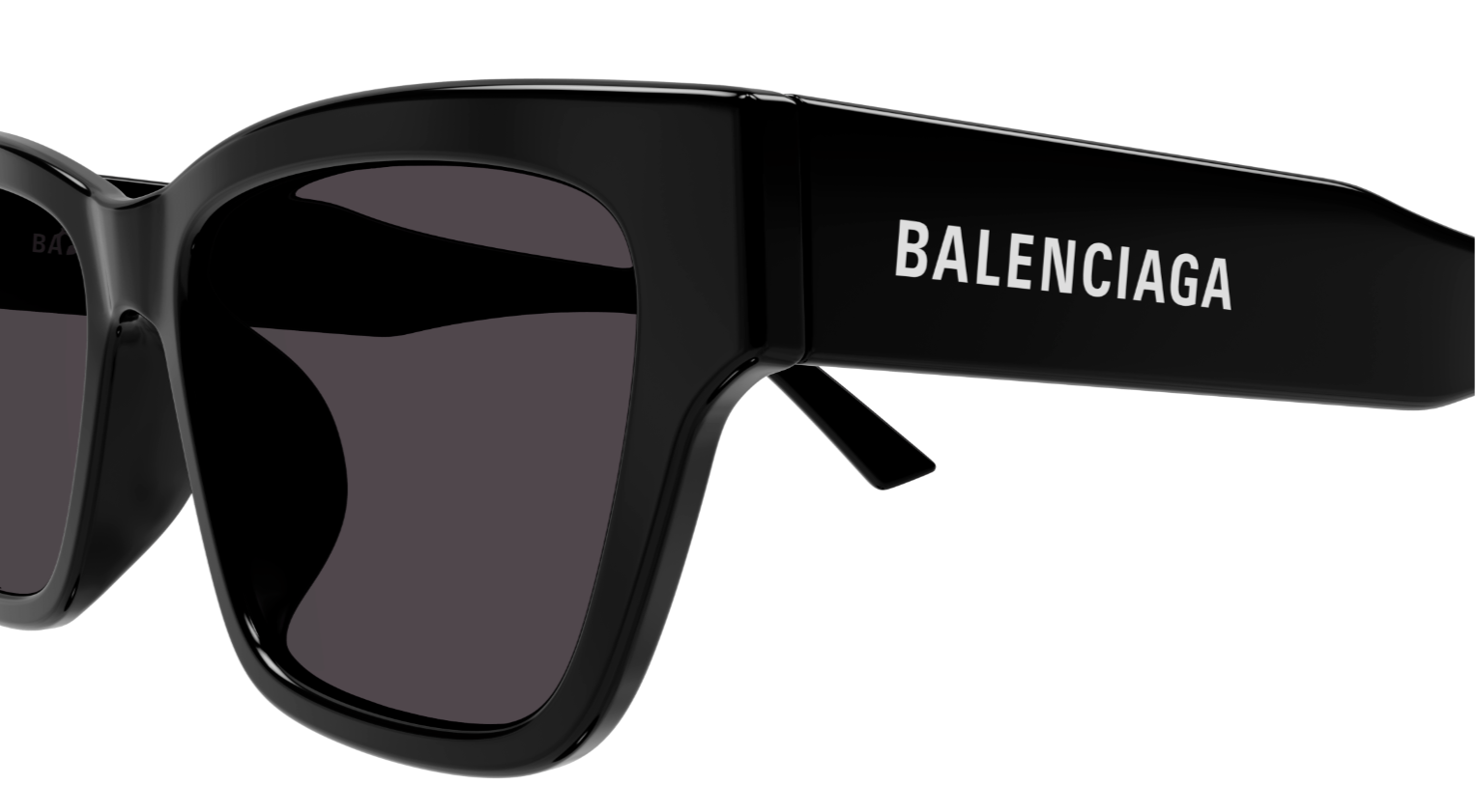 Balenciaga BB0307SA-001 Black/Grey Squared Women's Sunglasses