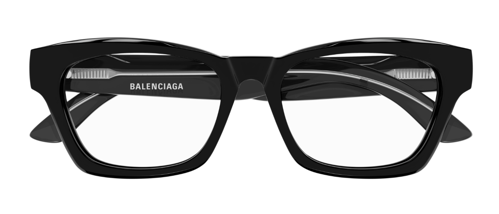 Balenciaga BB0242O 001 Black Squared Men's Eyeglasses