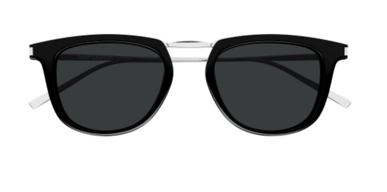 Saint Laurent SL 753 001 Black/Silver-Black Square Men's Sunglasses