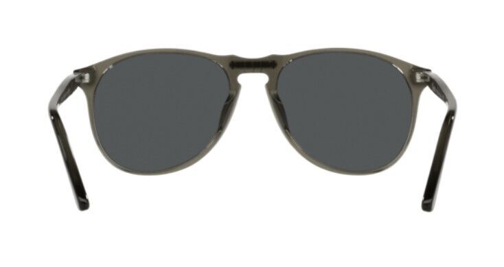 Persol 0PO9649S 1103B1 Taupe Grey Transparent/Dark Grey Men's Sunglasses