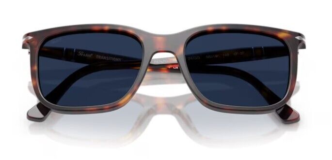 Persol 0PO3357S 24/GG Havana/Transitions 8 Sapphire 56mm Unisex Sunglasses