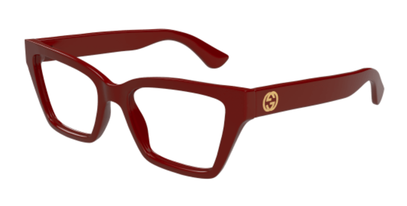 Gucci GG1715O 003 Burgundy Rectangle Women's Eyeglasses