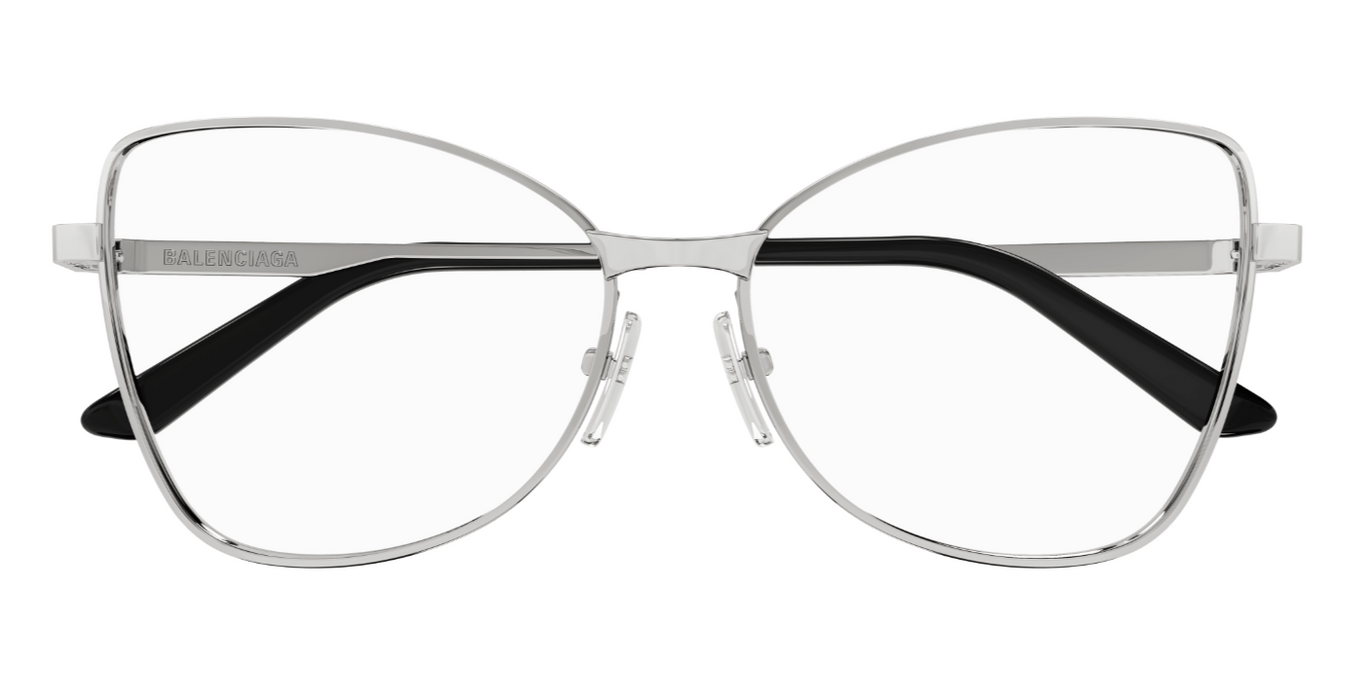 Balenciaga BB0282O 003 Gunmetal Cat eye Men's Eyeglasses