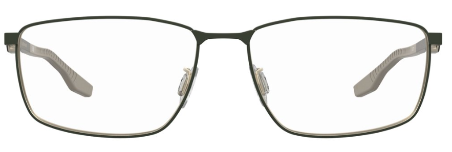 Under Armour UA 5073/F PEF Gold Green Rectangular Men's Eyeglasses