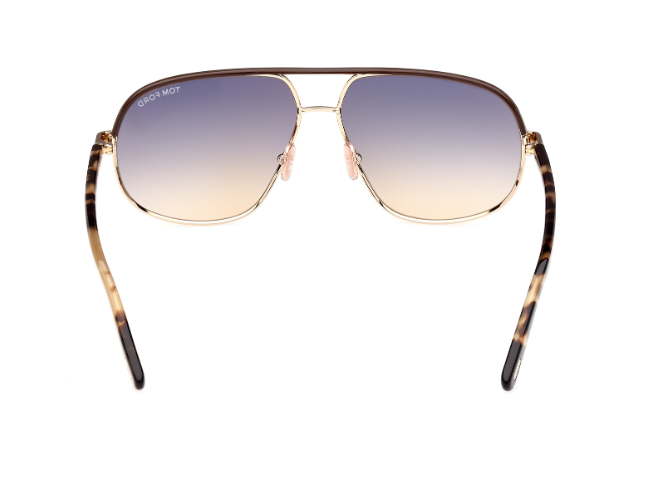 Tom Ford FT1019 Maxwell 28F Rose Gold-Blonde Havana/Brown Gradient Sunglasses