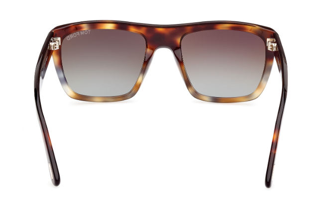 Tom Ford FT1077-N 55G Coloured Havana/Brown Square Men's Sunglasses