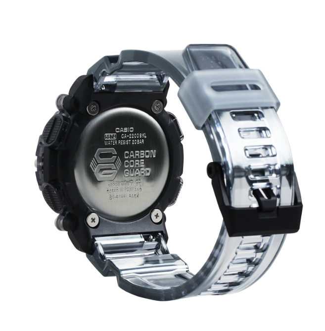 Casio G-Shock Analog-Digital Shock Resistant Transparent Gray Watch GA2200SKL-8A