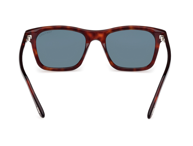 Tom Ford BARRON FT1179 54V Red Havana/Blue Square Men's Sunglasses