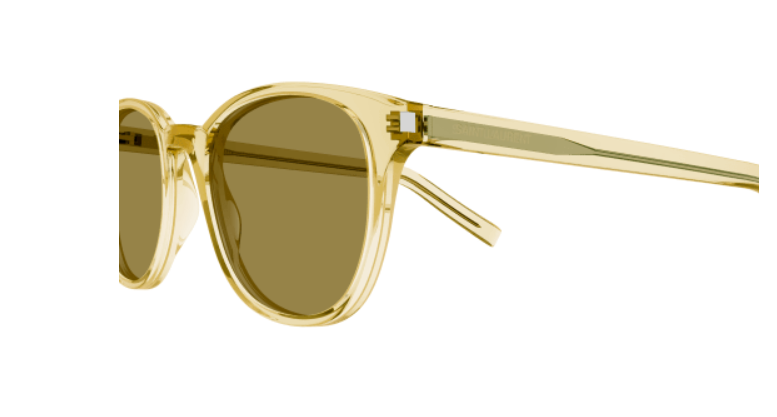 Saint Laurent SL 527 ZOE 002 Yellow/Green Square Men's Sunglasses