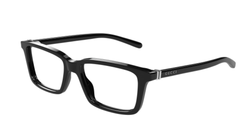 Gucci GG1672O 001 Black Rectangle Men's Eyeglasses