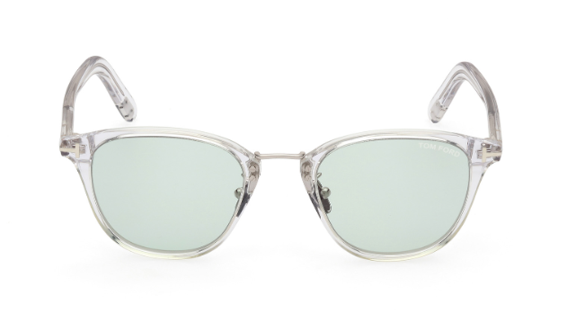 Tom Ford FT1049 D 26N Crystal/Green Square Men's Sunglasses