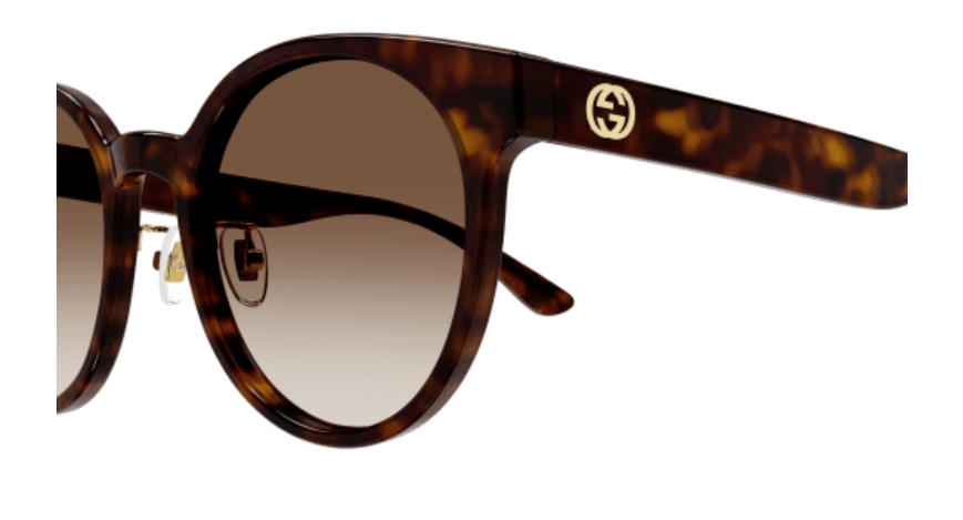 Gucci GG1339SK 003 Havana/Brown Soft Square Women's Sunglasses