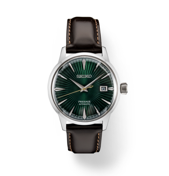 Seiko Presage Cocktail Time Stainless steel case Green Dial Men's Watch SRPD37