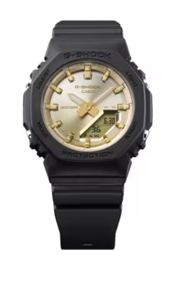 Casio G-Shock Analog-Digital Gold Dial Black Band Women's Watch GMAP2100SG1A