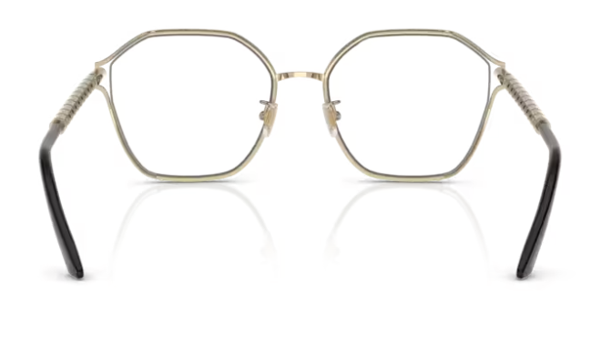 Versace 0VE1299D 1252 Pale gold Soft Square Semi-Rim Square Women's Eyeglasses