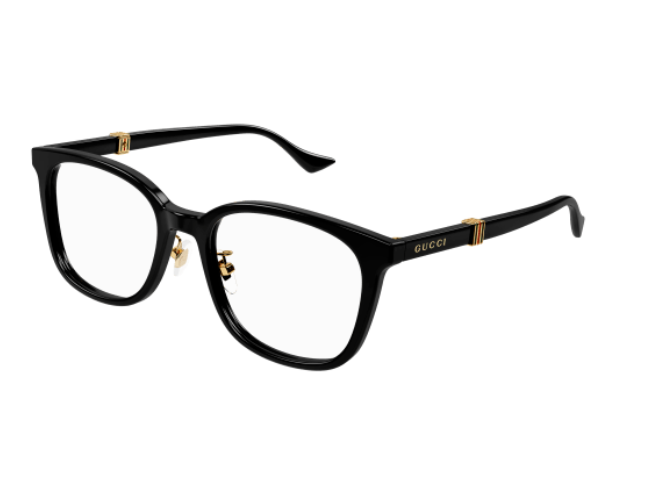 Gucci GG1500OK 001 Black Soft Square Men's Eyeglasses