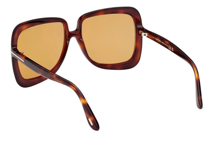 Tom Ford FT1156 52E Dark Havana/Brown Square Women's Sunglasses