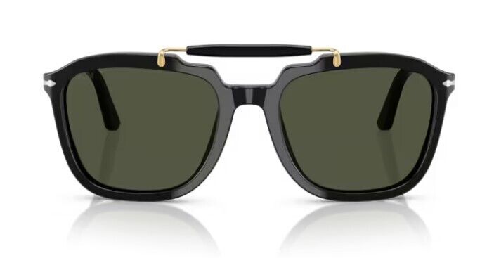 Persol 0PO0203S 95/31 Black/ Green 57mm Square Men's Sunglasses