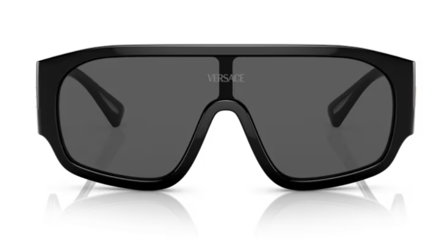 Versace VE4439 GB1/87 Black/Dark grey Oversized Women's Sunglasses